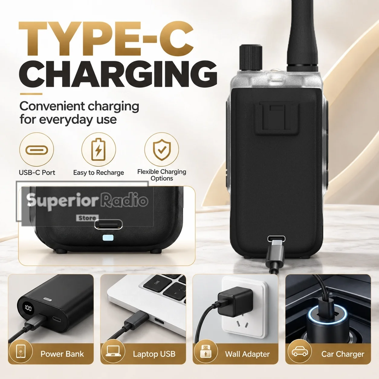 UV-5R Mini 3800mAh Baofeng Walkie Talkie Thicker Battery Multi Band Wireless Copy Frequency Bluetooth Programming AM For Hunting