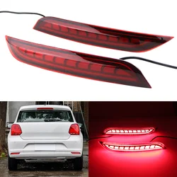 Car Flashing Multi-function Reflector Lamp Rear Fog Lamp Rear Bumper Light Brake Light for Volkswagen Vw Polo 2014-2018