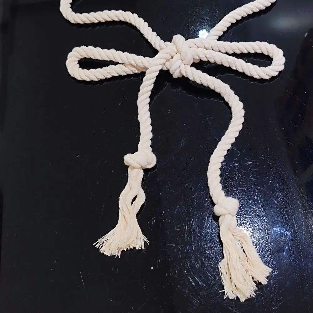 เข็มขัดเชือกหนา ดีไซน์หรูหรา สไตล์วินเทจ ใช้ได้หลากหลาย  แบบผูกเอว  แฟชั่นอินเทรนด์