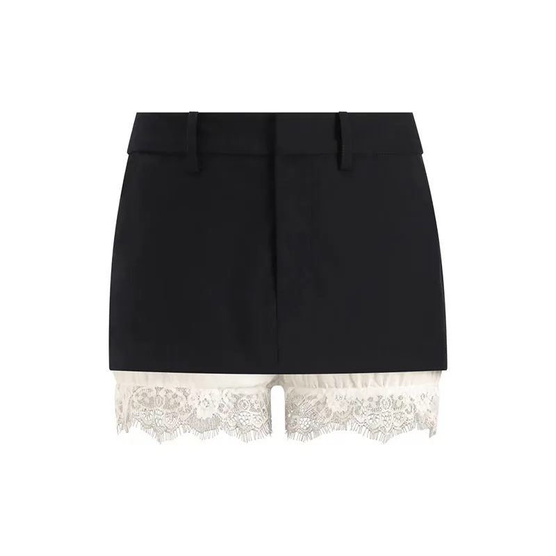 

Women's lace-trimmed skirt, figure-flattering versatile shorts, high-quality work shorts, 2026, new arrivals, Y2K, skirt-shorts