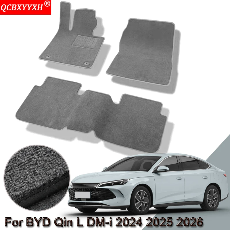 Автомобильный коврик под заказ для BYD Qin L DM-i 2024 2025 2026, водонепроницаемые Нескользящие напольные коврики, коврики с внутренней защитой, аксессуары