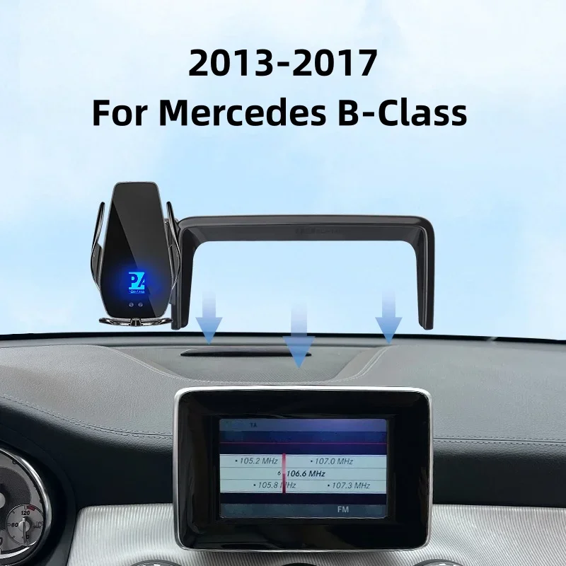 

For 2013-2017 Mercedes Benz B-Class W245 Car Screen Phone Holder Wireless Charger Navigation Modification Interior Small Screen