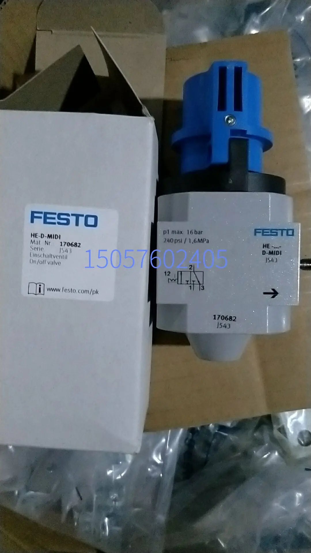 Original Authentic FESTO Festo Switch Valve HE-D-MIDI 170682 Spot.