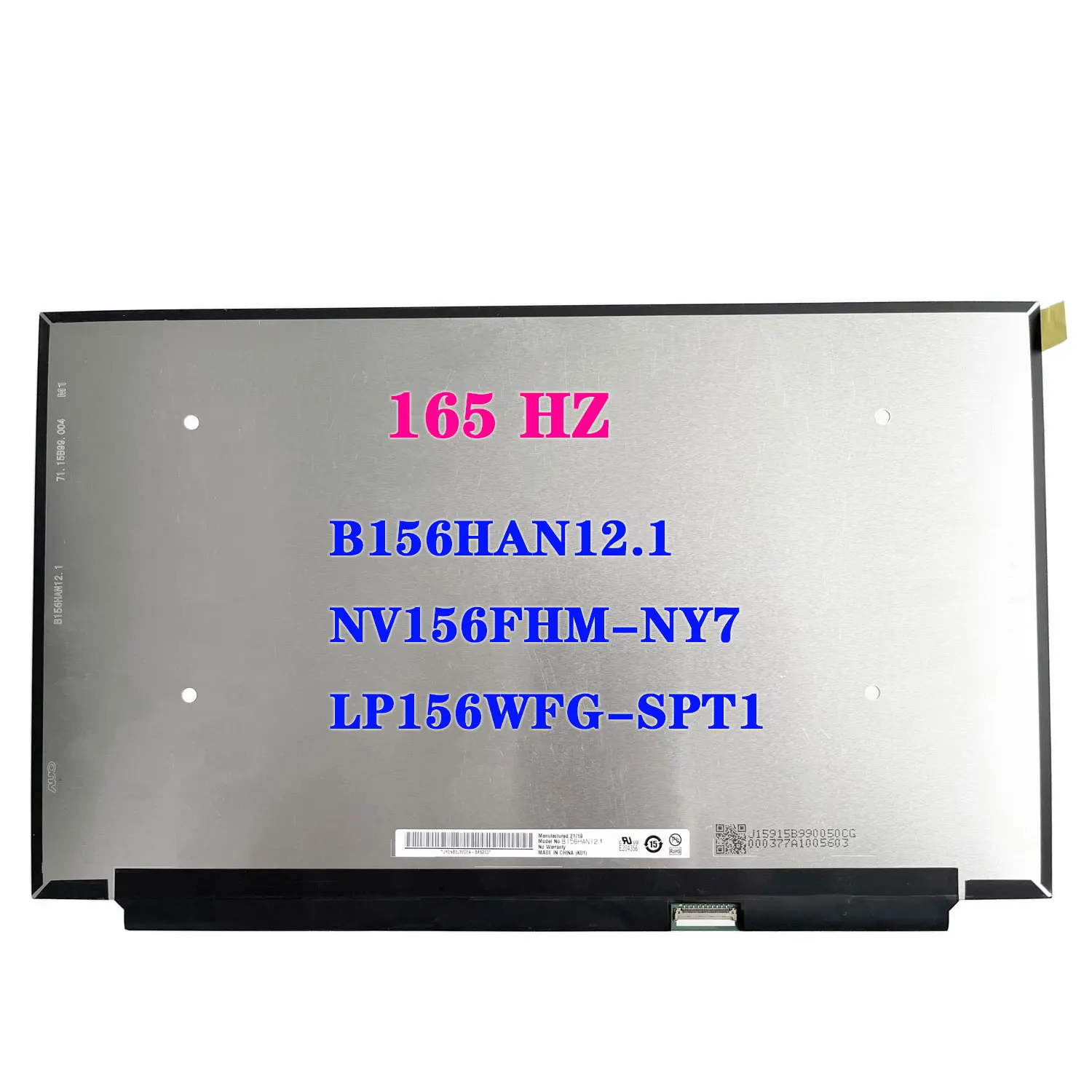 B156han12.1 ajuste NV156FHM-NY7 LP156WFG-SPT1 painel de exibição led edp 40 pinos fhd 165 hz portátil tela lcd