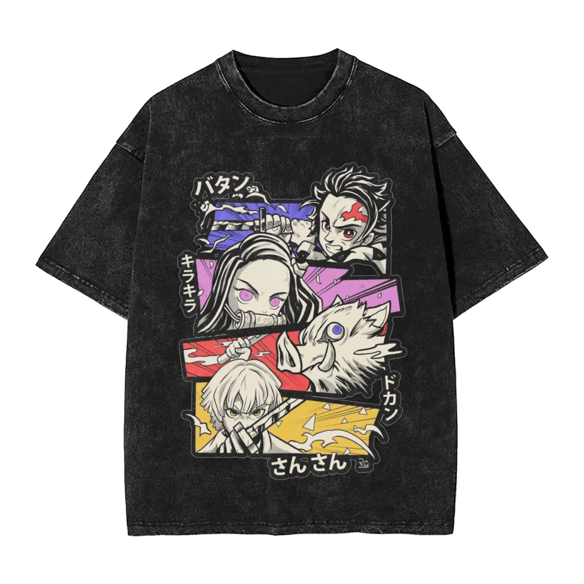 

Рубашки в стиле Харадзюку, модная футболка Demon Slayer Merch, уличная одежда больших размеров, хлопковые футболки с рисунком