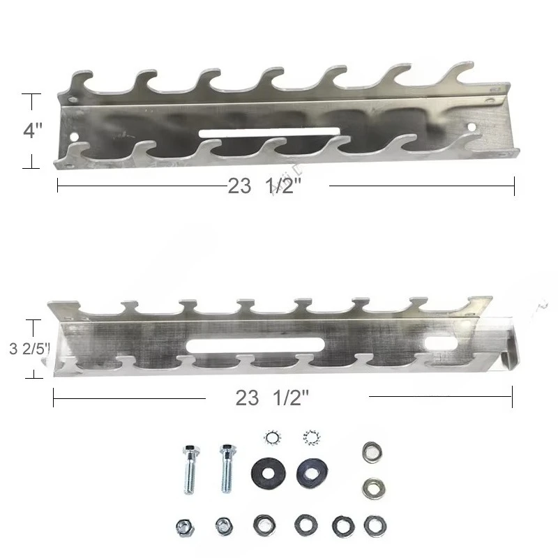 Factory Wholesale 24 Inch Aluminum Locking Ratchet Loading Binding Clip Holder Holds 7 Binding Clips for Cargo Control Flatbed