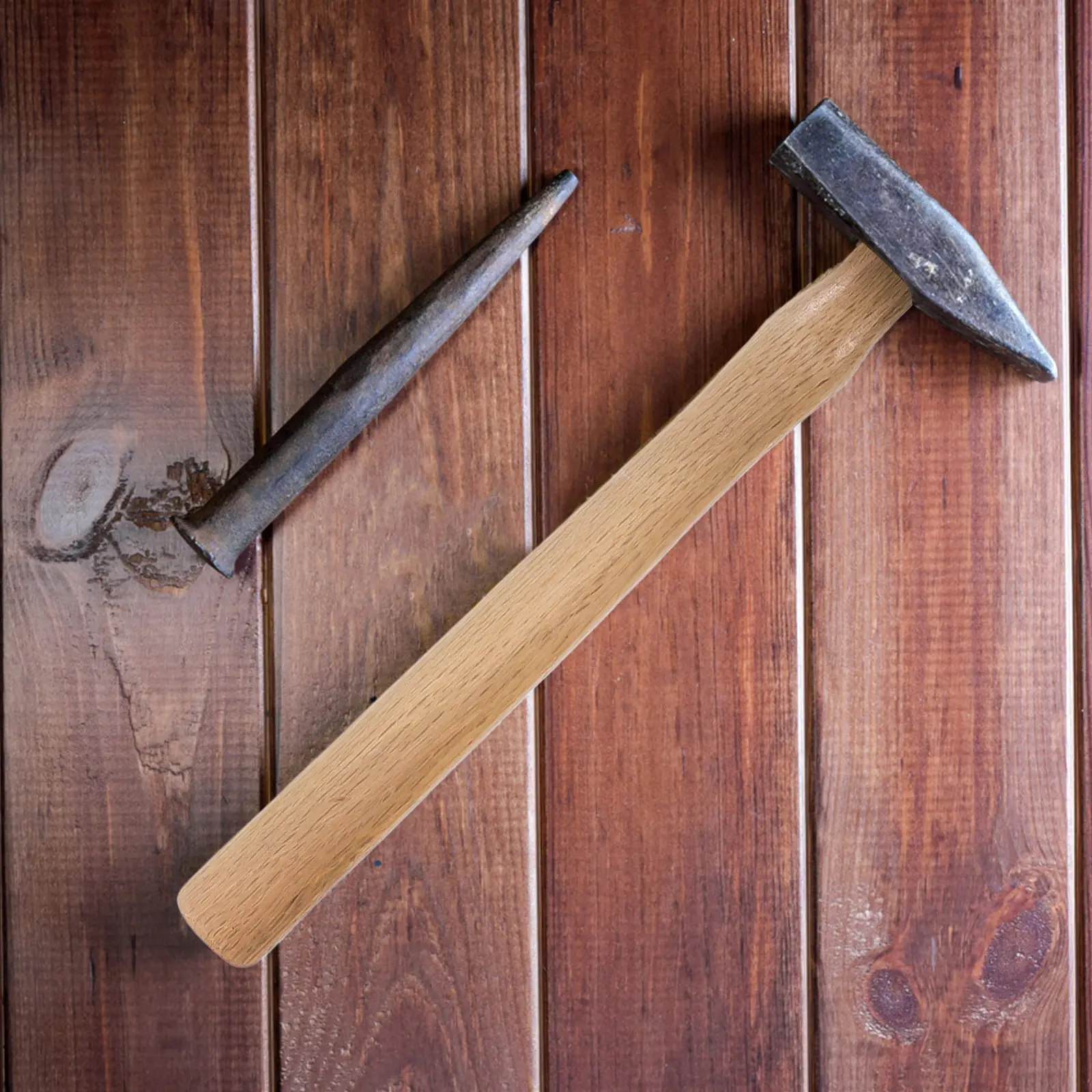 Wooden Hammer Handle Replacement Octagonal Shape Ergonomic Grip Small Hole for Hanging Fits 4Lbs Sledge Masonry Ball Peen