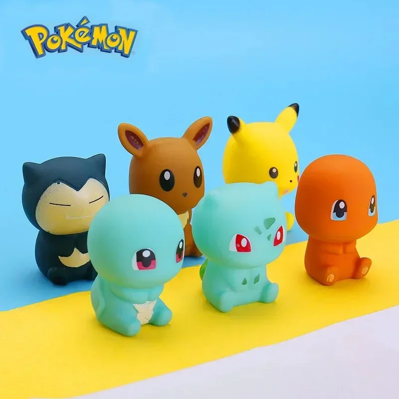 6Pcs Pokemon Action Figure Pikachu Figures Baby Children Play Water Bath Toys Kids Sprinkling Shower Decompression Toys