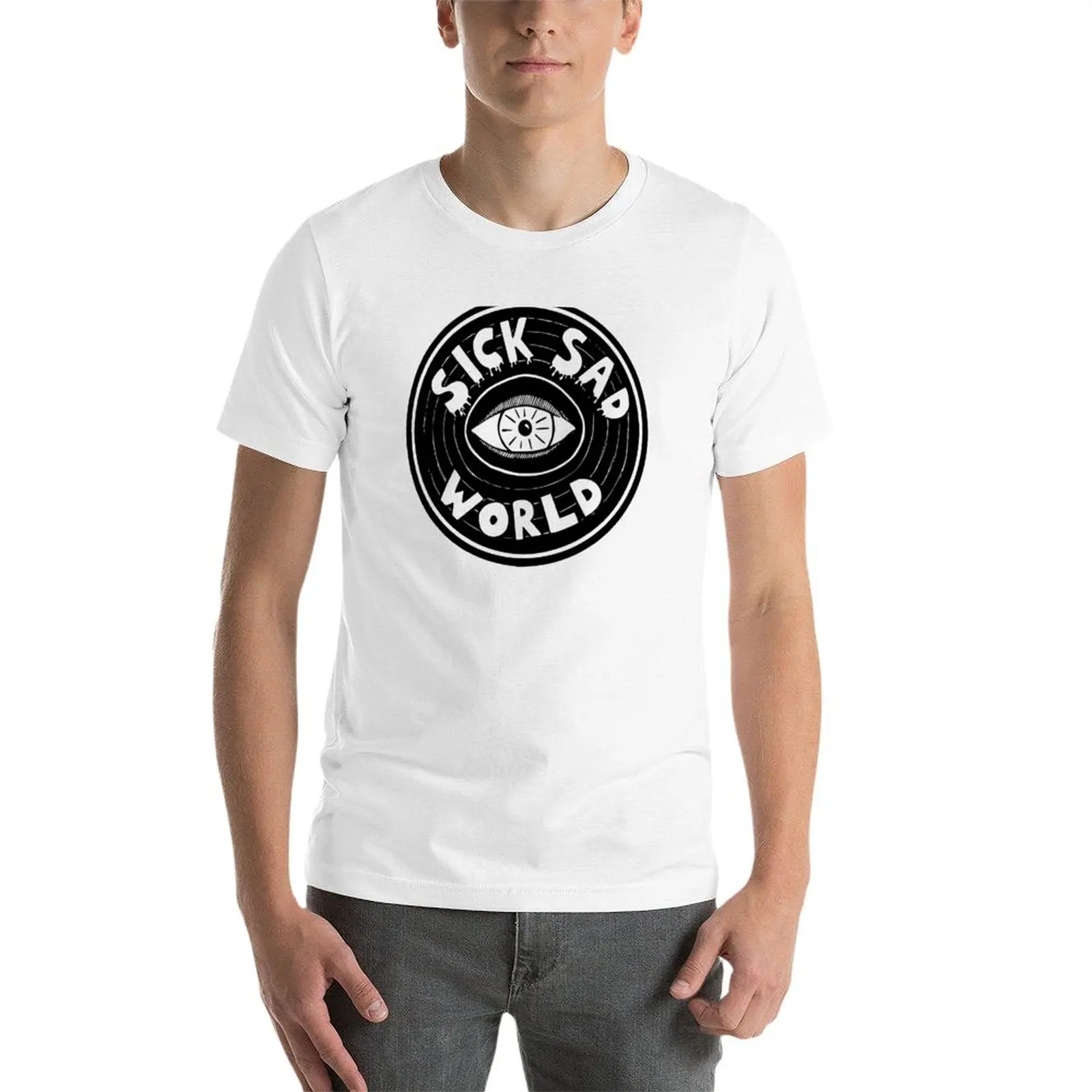 New Sick sad world T-Shirt funny t shirts oversized t shirts plain black t shirts men
