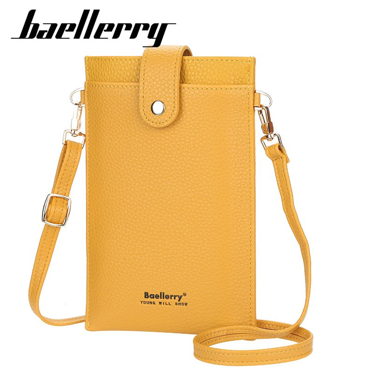 

Baellerry Women's Ultra-Thin Vertical Phone Crossbody Bag, Multi Card Holder Wallet Mobile Purse, Lightweight RFID