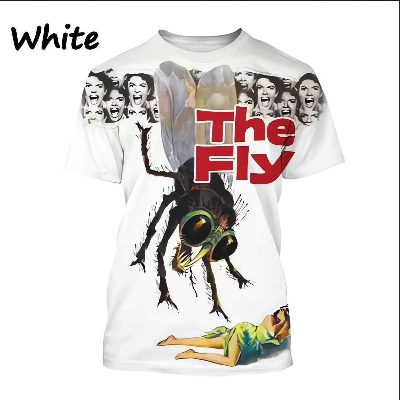 The Fly 3D Printed T-shirt Men's and Women's Movie Monster House Flying T-shirt Round Neck Casual Short Sleeve