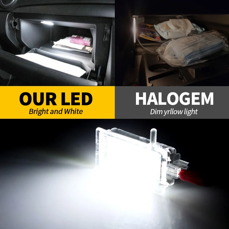 سيارة LED قفاز الجذع ضوء صندوق القفازات مصباح الأبيض لسيارات BMW E46 E90 X5 E53 E81 E82 E83 X3 E84 X1 E87 E88 E89 Z4 E90 E91 E92 E93 F25
