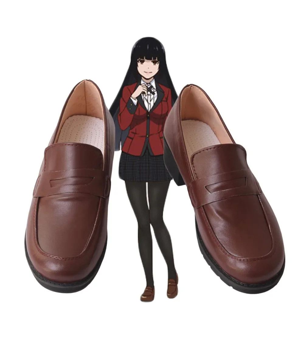 Anime KakeNAFTA, Jabami Yumeko Cosplay Chaussures, Bottes, Sur Mesure