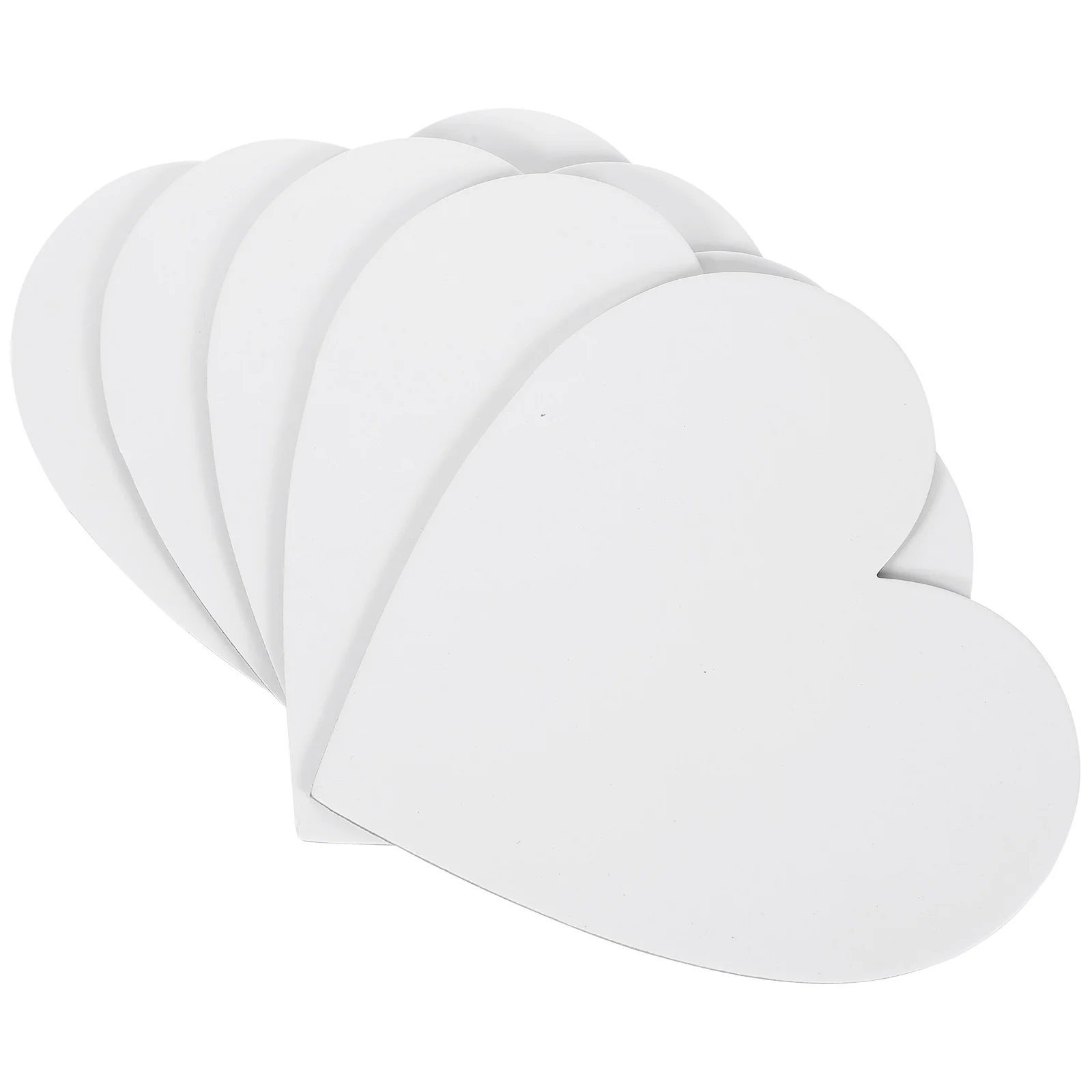 

5Pcs Thick Cotton Heart Shape Artist Canvas Board for DIY Oil Acrylic Tempera Painting Supplies DIY Panels Cotton Board