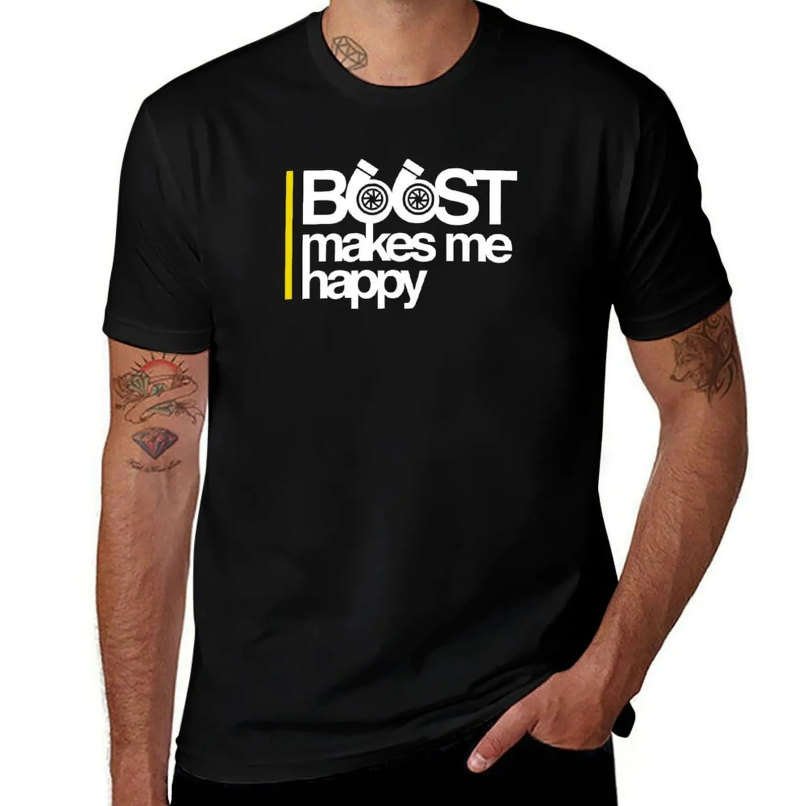 

Boost Makes Me Happy T-Shirt T-shirts oversize blacks new edition Men's t-shirts