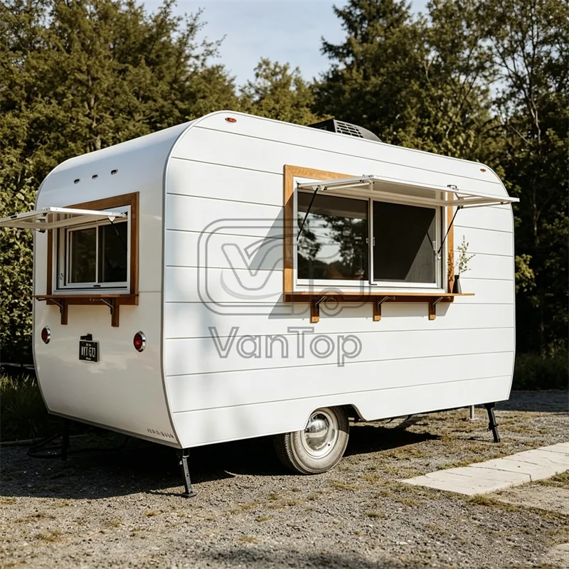 Mobile Restaurant Food Trailer Towable Kitchen Trailer Concession Food Service Trailer for Commercial Use