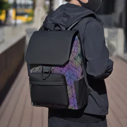 Brand Design Men Backpack Rhombus Colorful Reflective Backpacks Men Large Capacity 15 inch Laptop Bag Casual Student School Bags