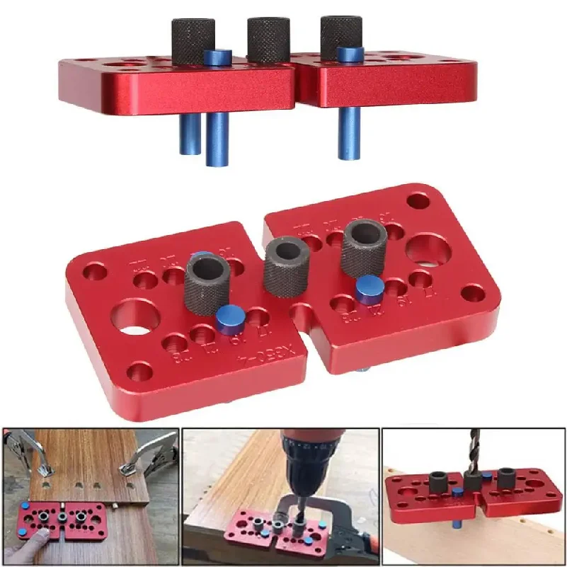 6/10mm Drilling Locator Wood Dowelling Jig Self Centering Drill Guide Kit Vertical Pocket Hole Jig DIY Woodworking Tools