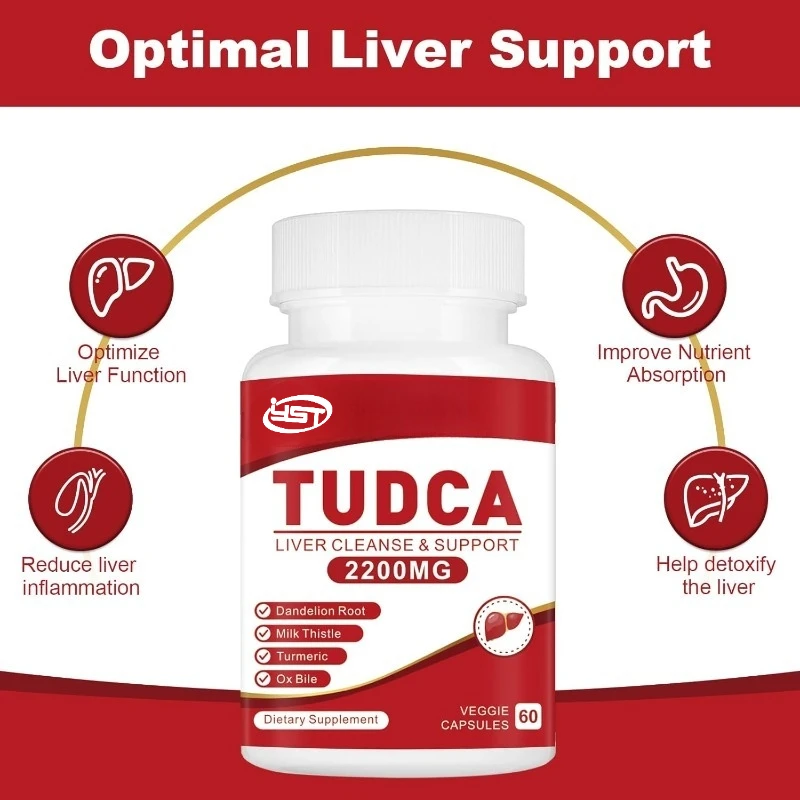 Tudca Supplement Capsule 2200mg, Liver Support And Digestive , Containing Taurine Deoxycholic Acid Digestive Enzyme