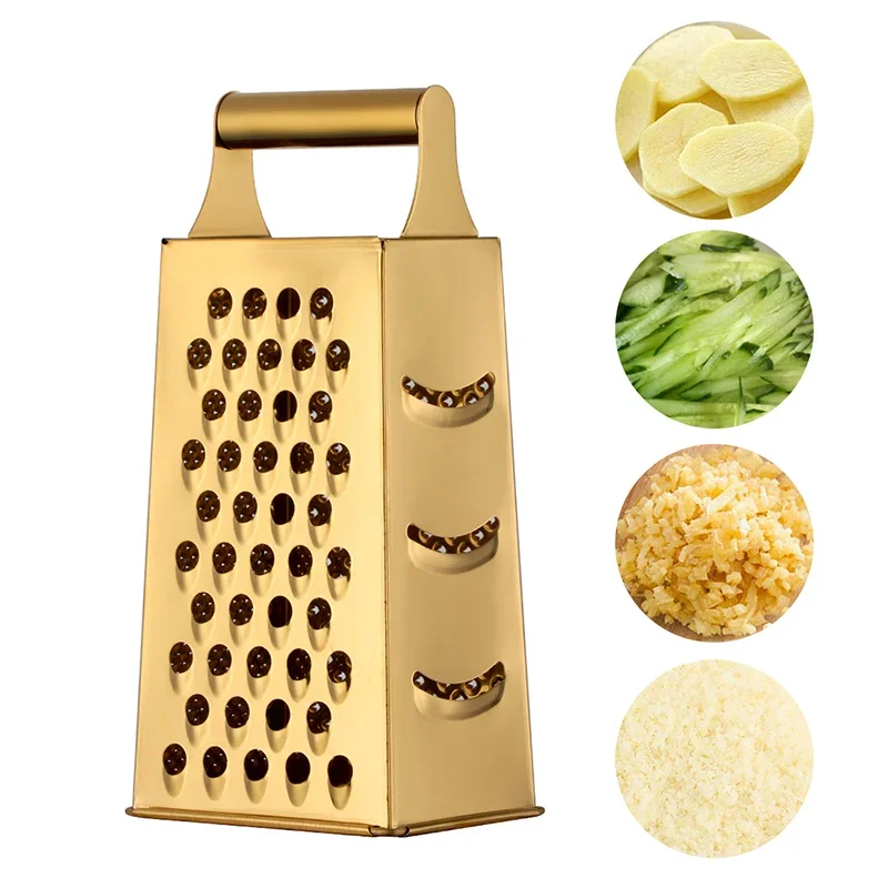 4 Sides Garlic Peeler Potato Vegetable Slicer Knife Ginger Melon Multifunctional Cucumber Slicer Stainless Steel Peeler Box