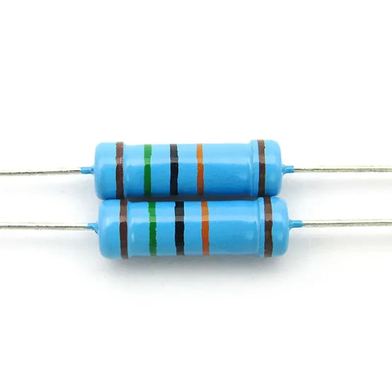 20PCS 2W 1% Metal Film Resistor 2W 1Ω - 4.7MΩ 1 4.7 10 47 100 200 220 300 330 470 680 910 1K 2.2K 4.7K 10K 15K 100K 470K 1M ohm