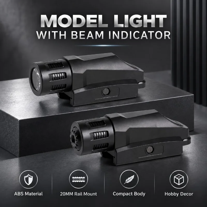 Compact ABS Hobby Model Light Beam Indicator Accessory Fits Standard 20mm Guide Rail