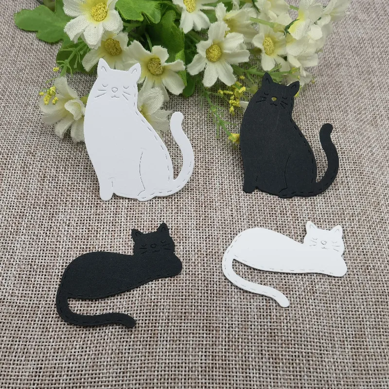 Cute cat frame background Metal Cutting Dies Stencils For DIY Scrapbooking Decorative Embossing Handcraft Template