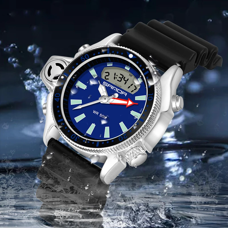 CQ346 New European and American large dial Men watch sports outdoor waterproof quartz watch fashion clock gift，watches for man