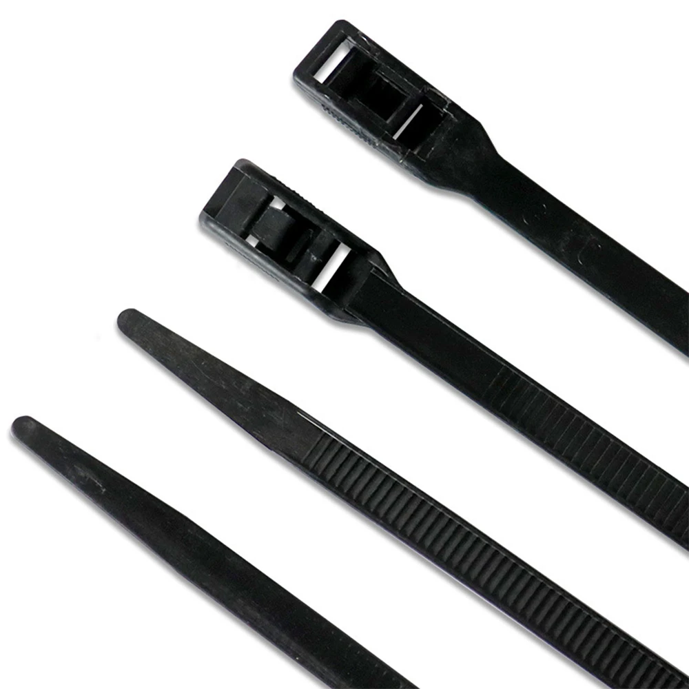 

100pcs Cable Tie Self-locking Nylon Cable Tie Plastic Wrapping Rope Organizer Tension Black And White Cable Tie Fastening Ring