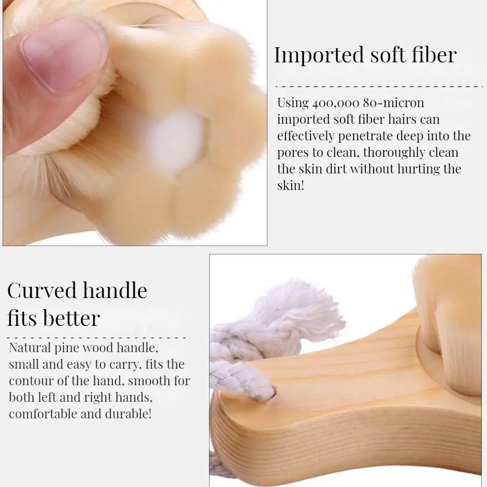 Cerdas exfoliantes para el cuerpo, accesorios de baño, cepillo de limpieza Facial para espinillas, herramienta para el cuidado de la piel, depurador de masaje, cepillo de lavado Facial