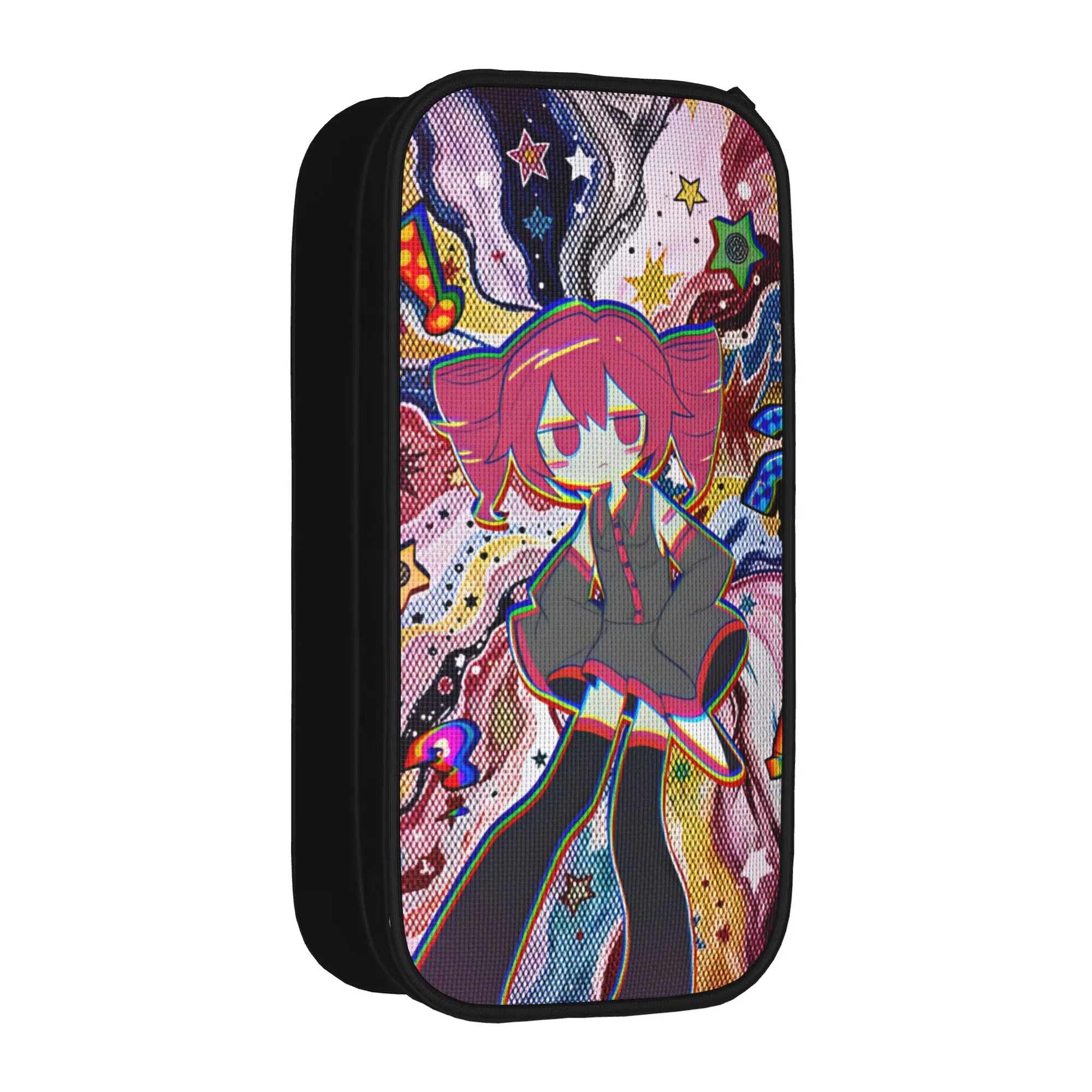 Kasane Teto Character Pencil Case  College Pencil Box Girls Boys Canvas Retro School Pencil Cases Graphic Stationery