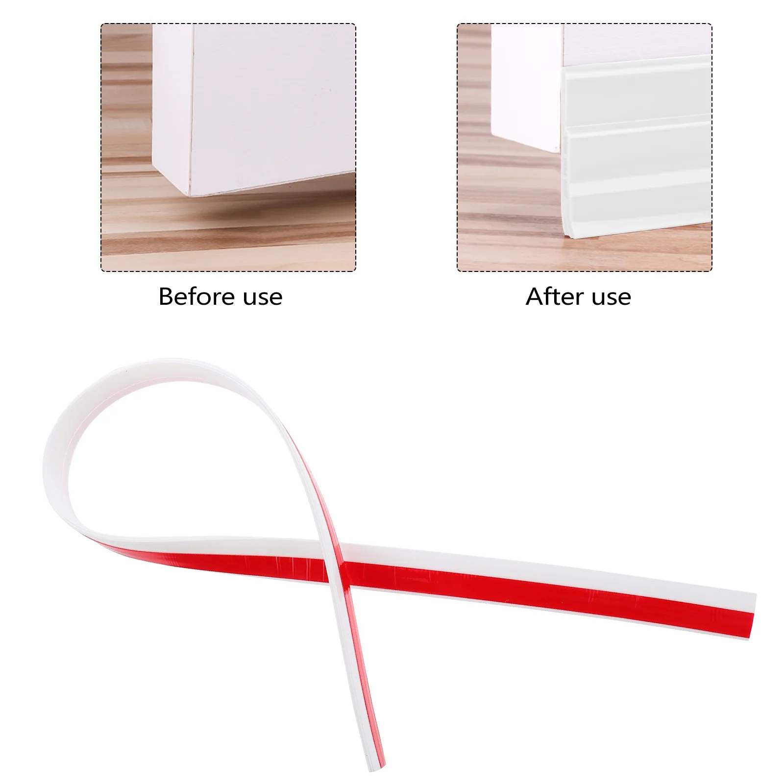 

Adjustable Door Sweep Strip Self Adhesive Fast Install Under Door Draft Blocker for Bedroom Bathroom Sound Insulation