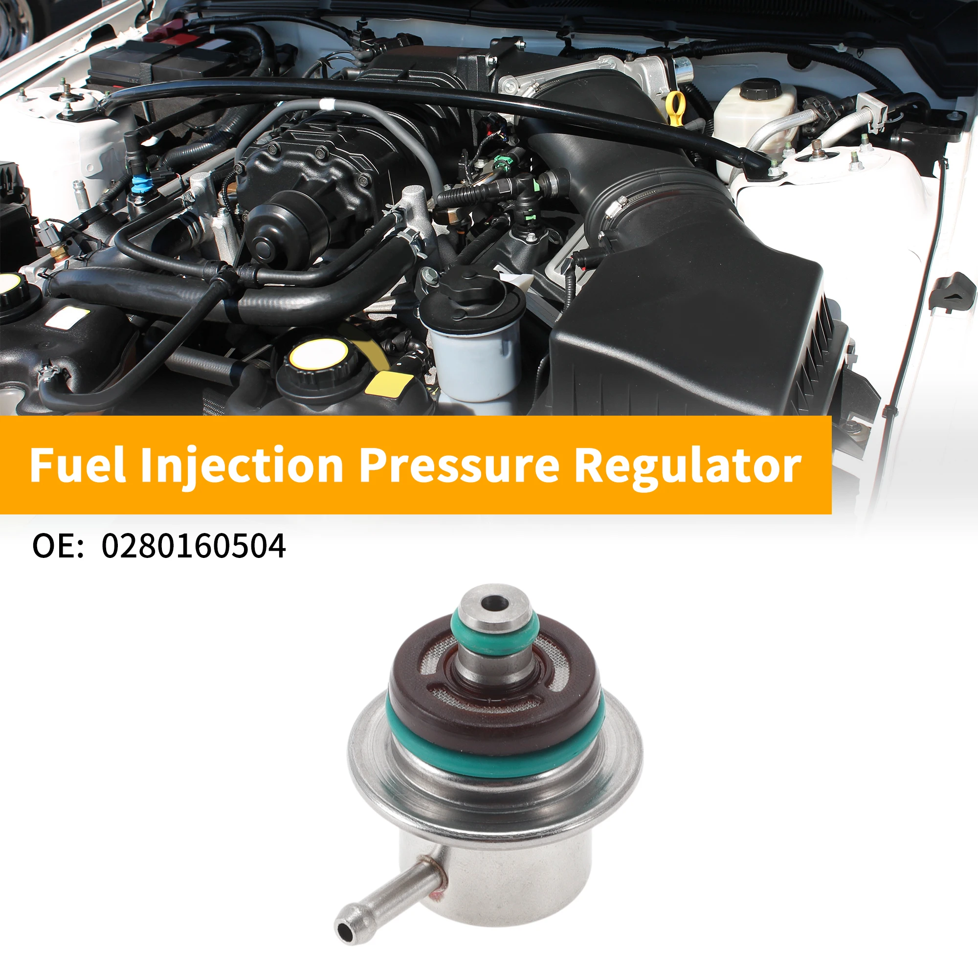 UXCELL Fuel Pressure Regulator for BMW 323i 1997-2001 No.0280160504 Metal 20-70 Psi