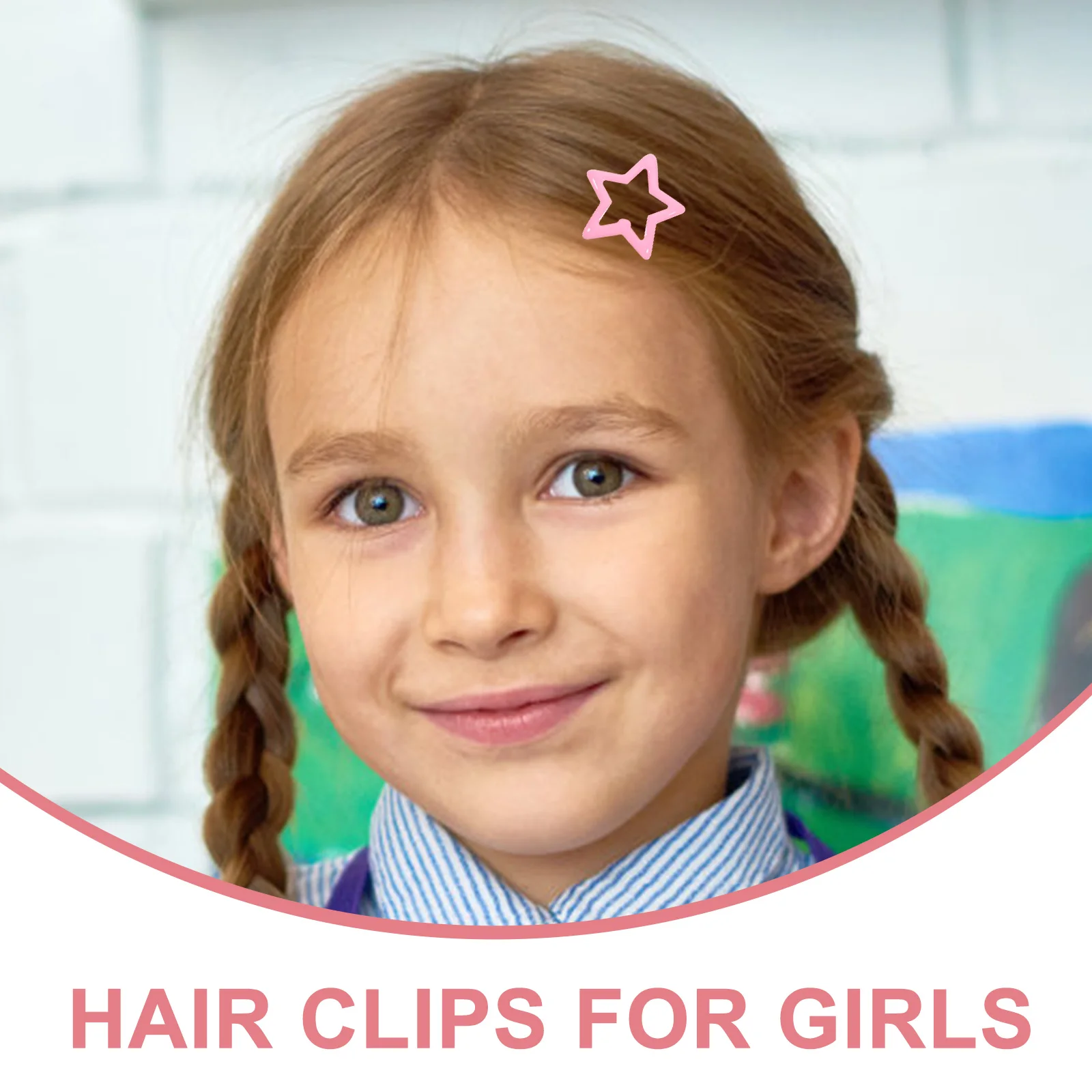 

20 Pcs Hairpin Snap Clips for Women Cute Star Acetic Acid Metal Barrettes Girls