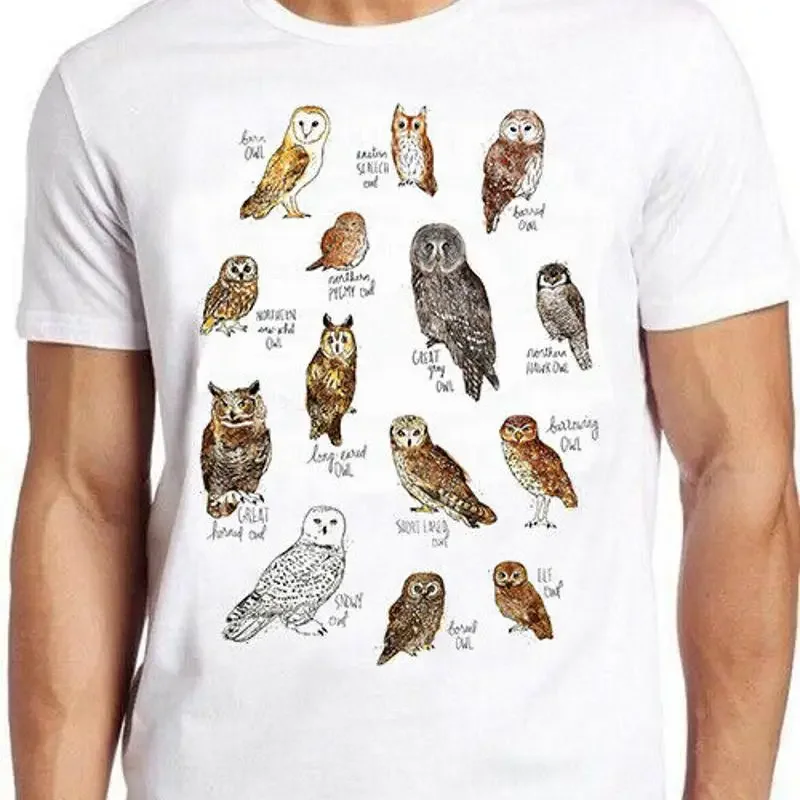 Owls Birds Nature Meme Gift Tee Gamer Cult Movie Music Vintage T Shirt M658