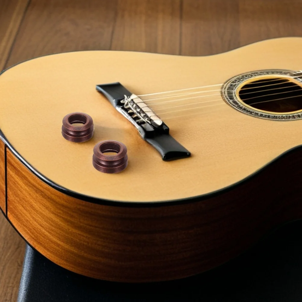 

2Pcs Acoustic Guitar End Pin Socket Cap Pickup Input Connection Brass Strap Button Lock Pins Replacement Guitar Tail Nail