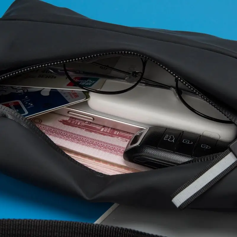 الرجال حقيبة بحزام مقاوم للماء موضة الصدر حزمة الذكور مقاوم للماء الخصر حقيبة الرياضة في الهواء الطلق حزمة مراوح الرجال حقائب كتف السفر #4