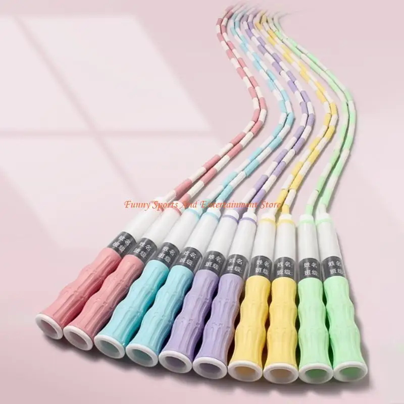 C4DE Skipping Rope for Women Man Kids Keep Healthy, Workout and Weight Loss Fitness Segmented Adjusted Beaded Jumping Rope