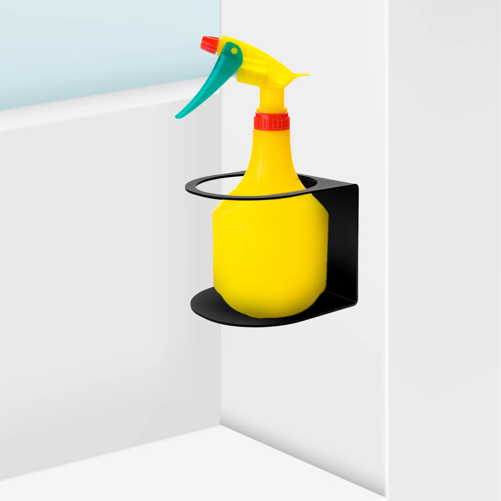 Spray Bottle Holder Wall Mount Single Hole Heavy Duty Rack Spray Paint Bottle Organizer Garage Workspace Wall Bracket