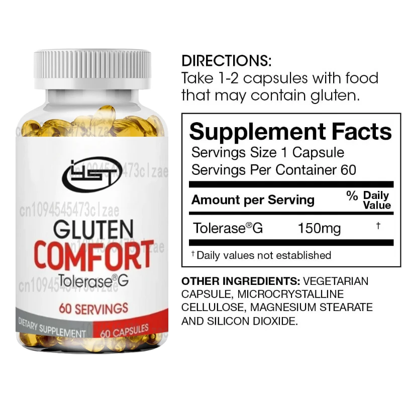 

Containing Tolerant Enzyme G -60 Capsules - Digestive Enzyme Specially Designed for Decomposing and Digesting Gluten Protein