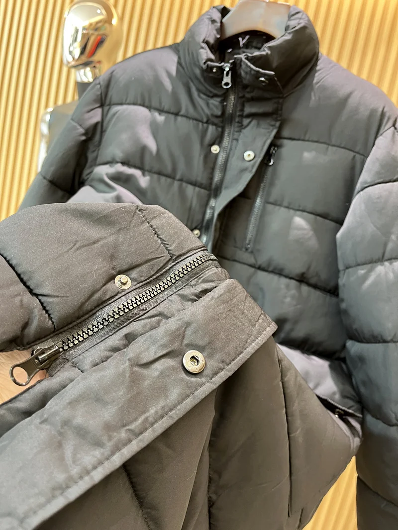 Briti Sle Cotone invernale Jaet ex Colletto alla coreana di media lunghezza caldo antivento Capispalla casual Faionable Urban Busin