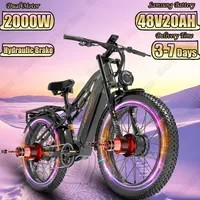 2000W Dual Motor Electric Bike LANKELEISI 48V20AH Lithium Battery E-bike 26*4.0 Inch Fat Tire Hydraulic Brake Electric Bicycle