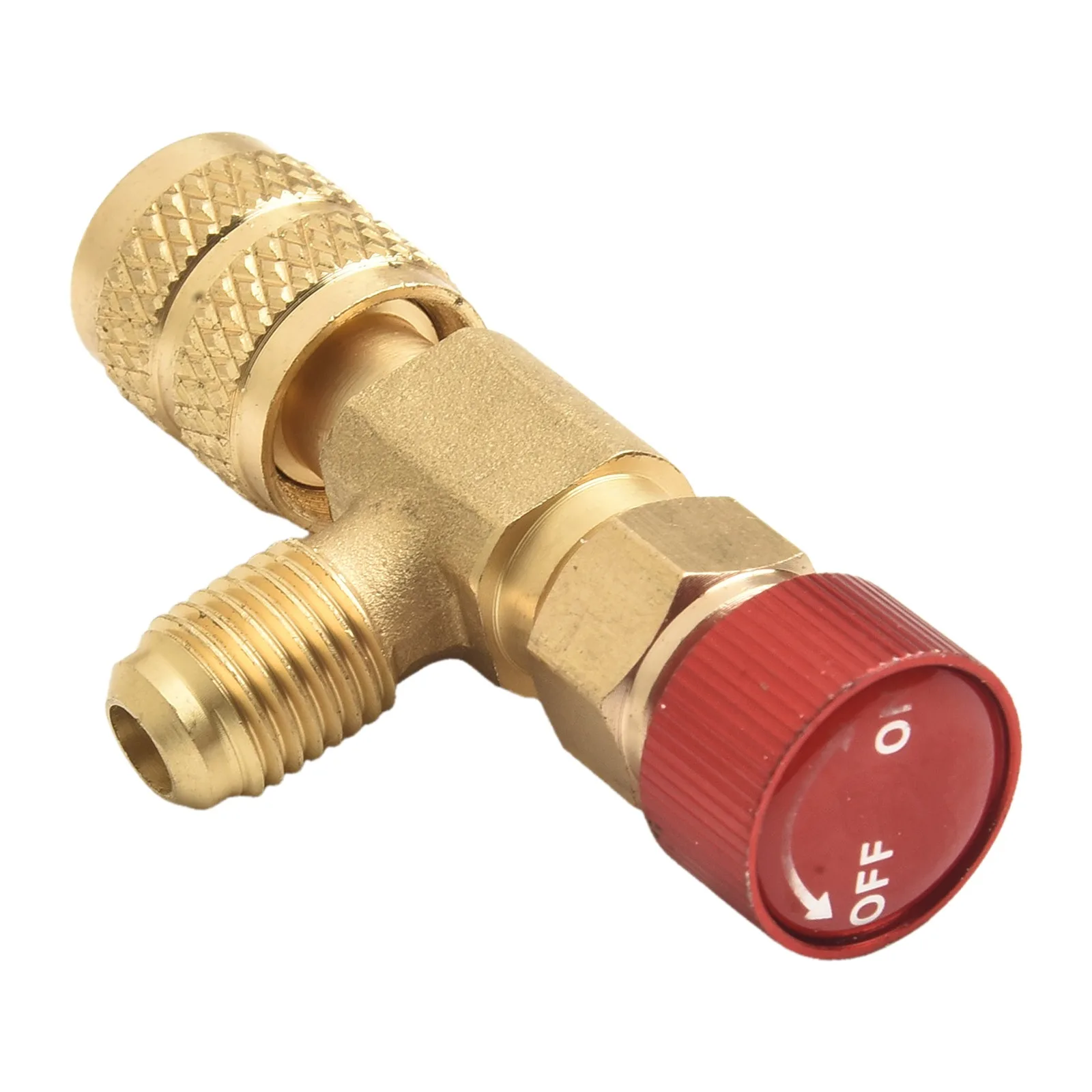 Air Conditioning Fluoride Valve with Brass Construction Designed for Safe Connection of Coolant Charging Hoses