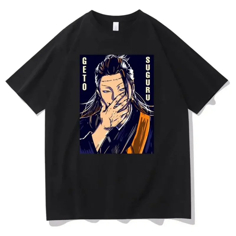 Japanese Anime Jujutsu Kaisen Suguru Geto Graphic Print T Shirt Fashion Casual Crew Neck Short Sleeve Plus Size T Shirt Women