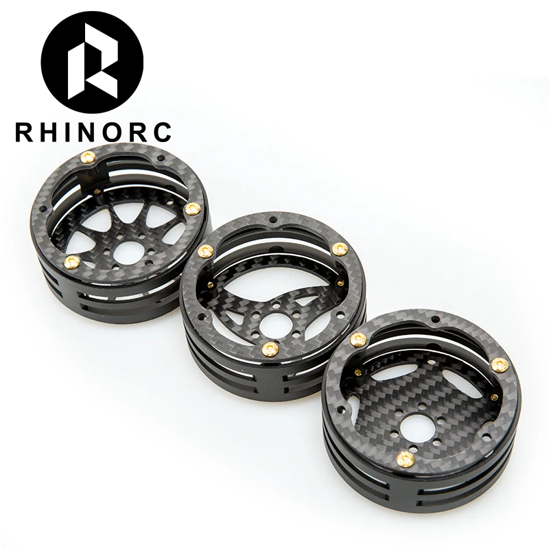 RhinoRC 2,2 polegadas estreita fibra de carbono alumínio Pro leve RC carro rastreador roda Pro Shafty MOA