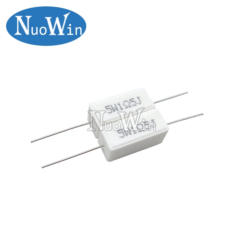 10 Uds 5W 5% resistencia de cemento resistencia de potencia 0.1R-10K 0.22R 0.25R 0.5R 1R 10R 100R 330R 0,33 5 10 12 33 43 150 220 500 1K ohm