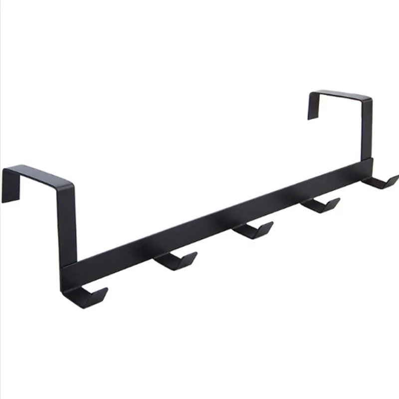 NEW Over-The-Door Hook Rack Metal Hanger Hanging Coat Hat Towel Bag Organization Storage Holder White And Black