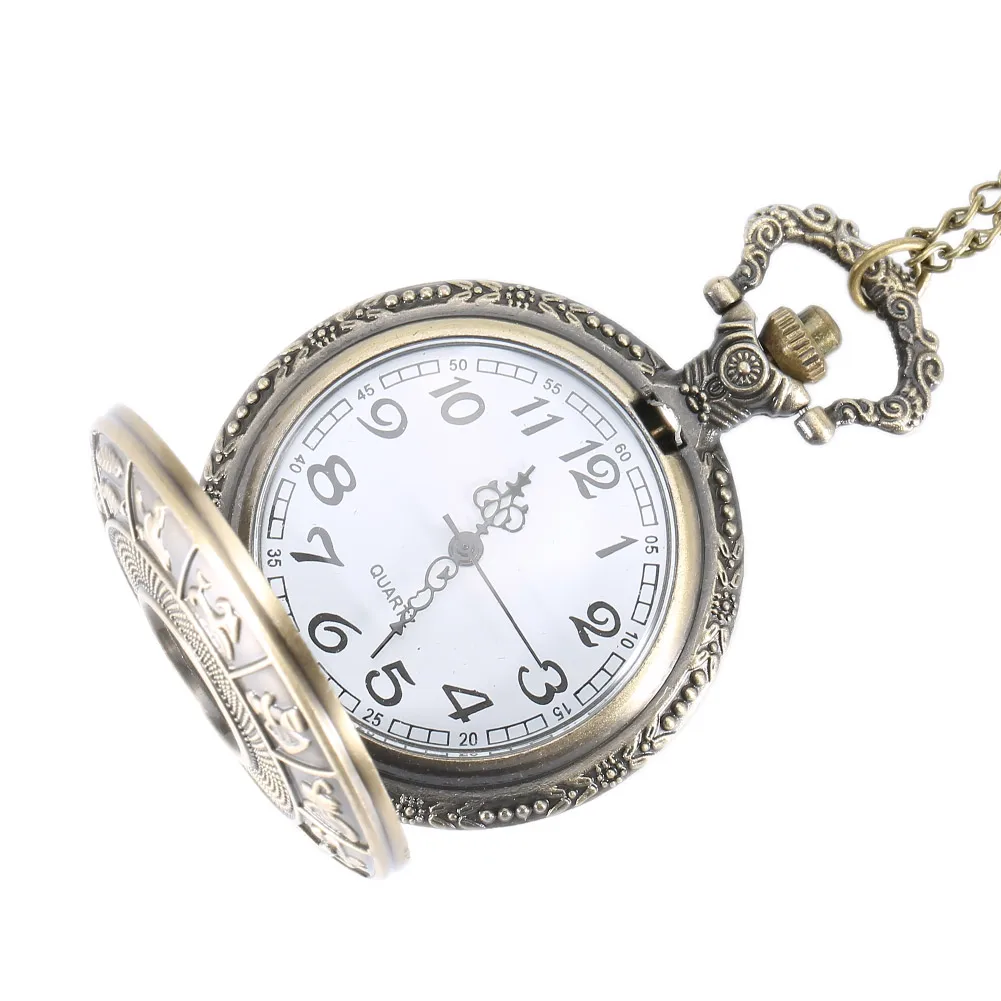 Vintage Steampunk Constellation Zodiac Pocket Watch Dial 4.7cm Pendant Necklace Chain Clock LL@17