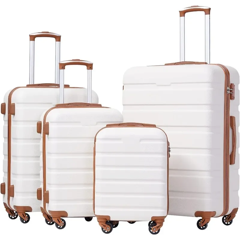 

4 Piece Set Suitcase Spinner Hardshell Lightweight TSA Lock