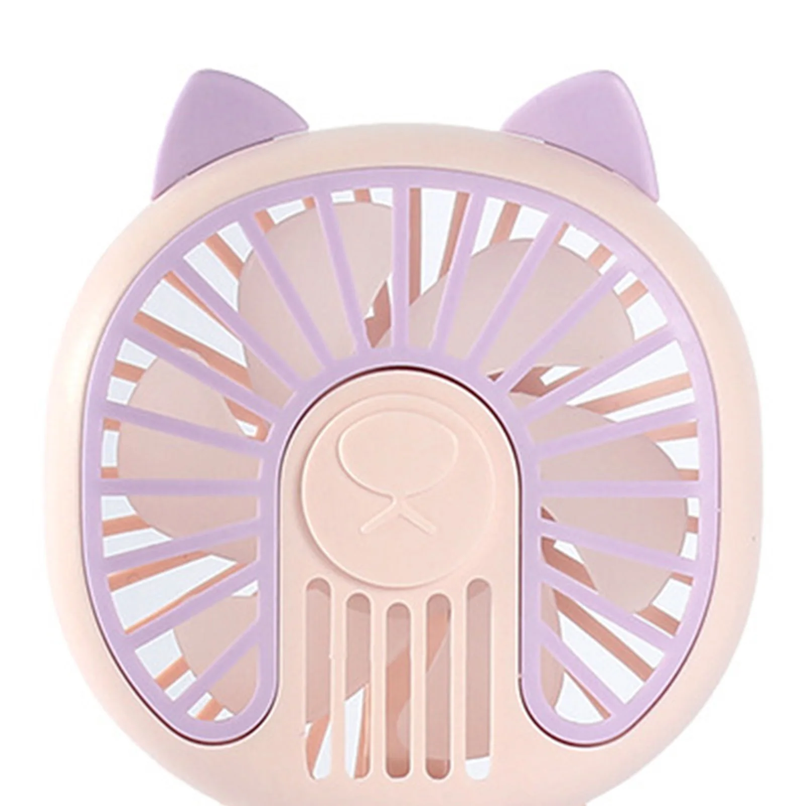 Cartoon Cat Style Mini Fan Strong Airflow USB Hand Fan for Office School Class Meeting